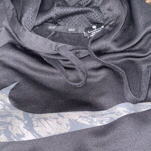 Nike Black Hoodie with Silver Swoosh